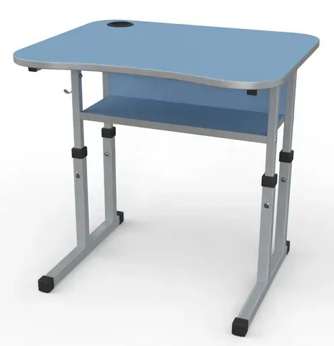 Стіл учнівський одномісний з нахилом №4-7 без полиці /700х585 МФ Вересень